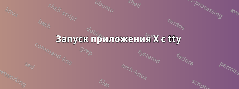 Запуск приложения X с tty