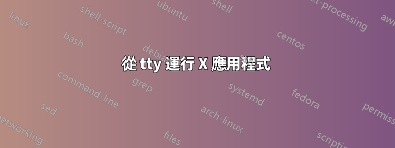 從 tty 運行 X 應用程式