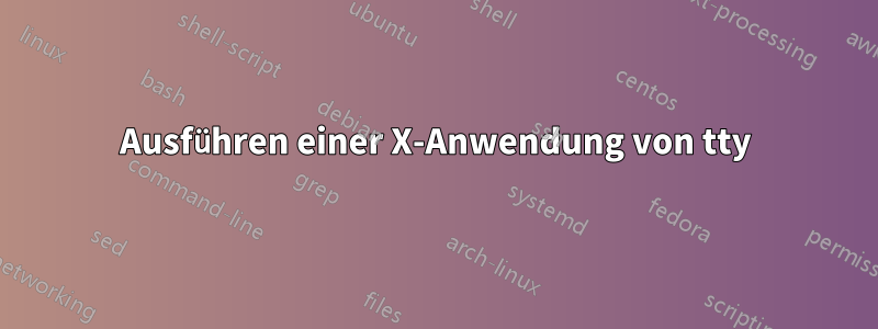 Ausführen einer X-Anwendung von tty