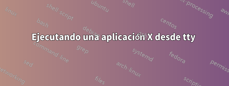 Ejecutando una aplicación X desde tty