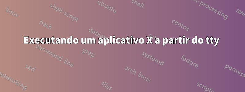 Executando um aplicativo X a partir do tty