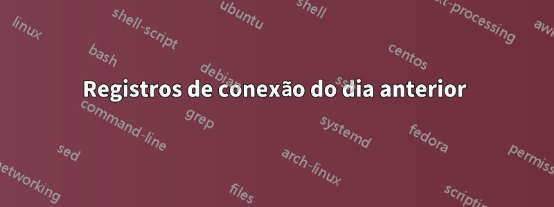 Registros de conexão do dia anterior