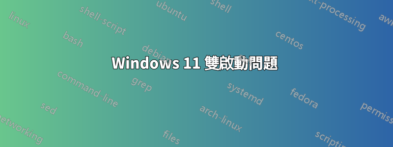 Windows 11 雙啟動問題