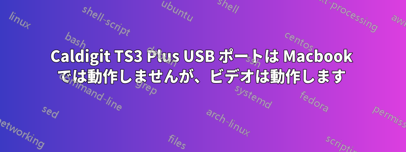 Caldigit TS3 Plus USB ポートは Macbook では動作しませんが、ビデオは動作します