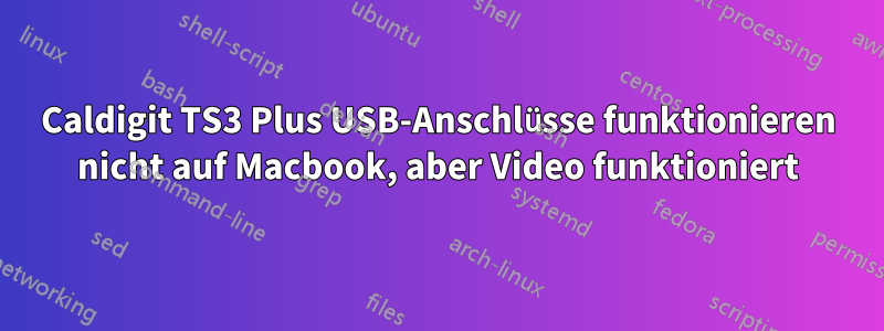 Caldigit TS3 Plus USB-Anschlüsse funktionieren nicht auf Macbook, aber Video funktioniert