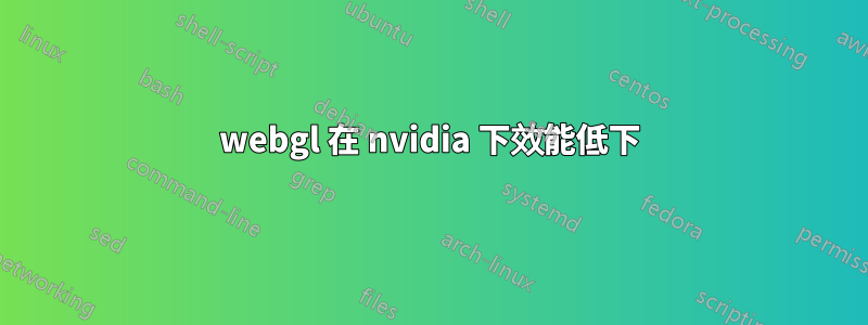 webgl 在 nvidia 下效能低下