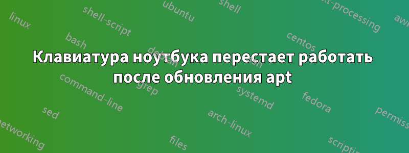 Клавиатура ноутбука перестает работать после обновления apt