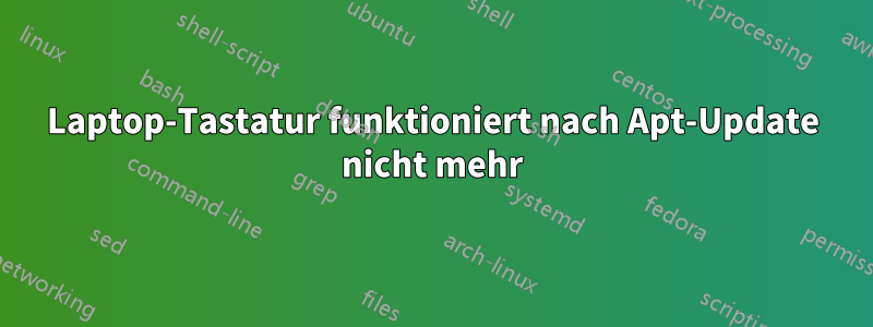 Laptop-Tastatur funktioniert nach Apt-Update nicht mehr