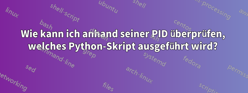 Wie kann ich anhand seiner PID überprüfen, welches Python-Skript ausgeführt wird?