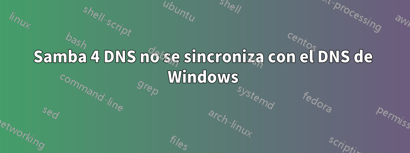 Samba 4 DNS no se sincroniza con el DNS de Windows