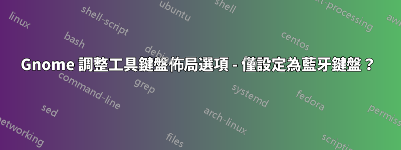 Gnome 調整工具鍵盤佈局選項 - 僅設定為藍牙鍵盤？