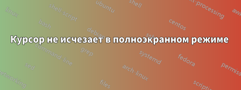 Курсор не исчезает в полноэкранном режиме