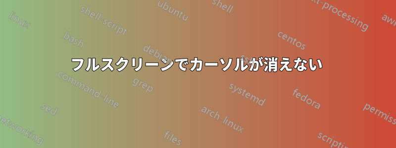 フルスクリーンでカーソルが消えない