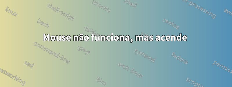 Mouse não funciona, mas acende