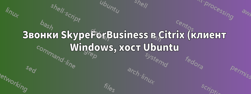 Звонки SkypeForBusiness в Citrix (клиент Windows, хост Ubuntu) отключаются