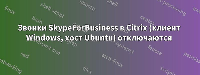 Звонки SkypeForBusiness в Citrix (клиент Windows, хост Ubuntu) отключаются