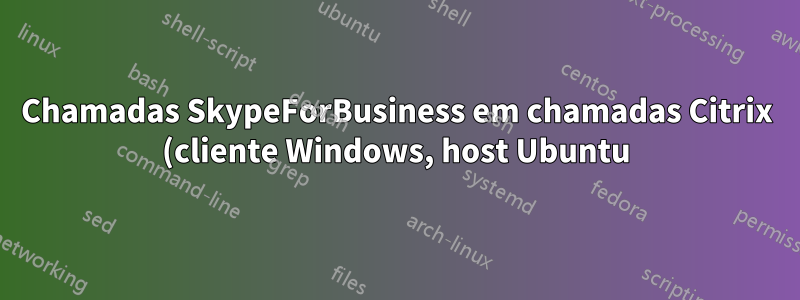 Chamadas SkypeForBusiness em chamadas Citrix (cliente Windows, host Ubuntu) são desconectadas