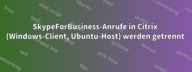 SkypeForBusiness-Anrufe in Citrix (Windows-Client, Ubuntu-Host) werden getrennt