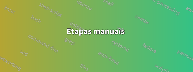 Etapas manuais