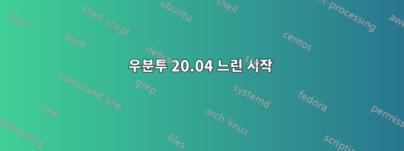 우분투 20.04 느린 시작
