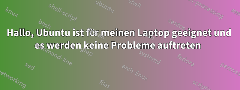 Hallo, Ubuntu ist für meinen Laptop geeignet und es werden keine Probleme auftreten 