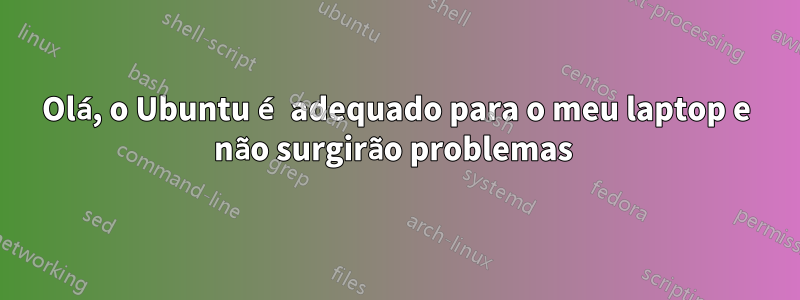 Olá, o Ubuntu é adequado para o meu laptop e não surgirão problemas 