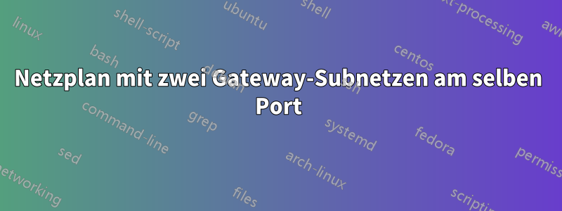 Netzplan mit zwei Gateway-Subnetzen am selben Port