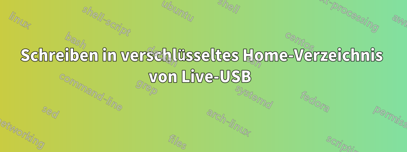 Schreiben in verschlüsseltes Home-Verzeichnis von Live-USB 