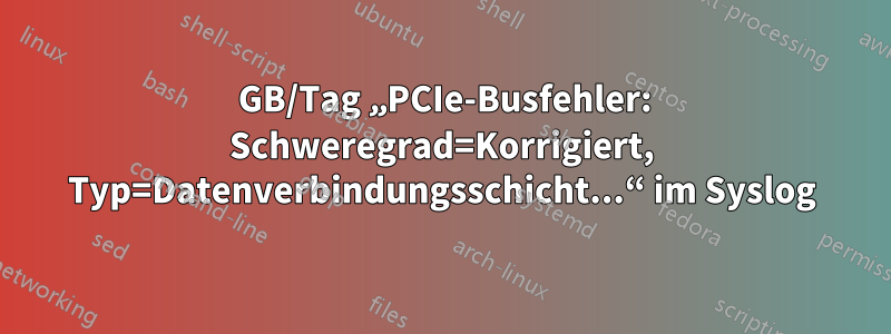 35 GB/Tag „PCIe-Busfehler: Schweregrad=Korrigiert, Typ=Datenverbindungsschicht...“ im Syslog