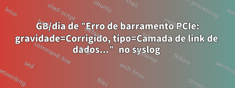 35 GB/dia de "Erro de barramento PCIe: gravidade=Corrigido, tipo=Camada de link de dados..." no syslog