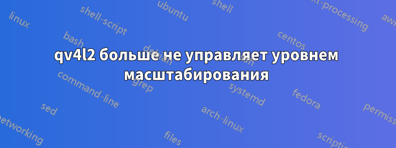 qv4l2 больше не управляет уровнем масштабирования
