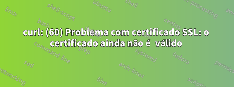 curl: (60) Problema com certificado SSL: o certificado ainda não é válido