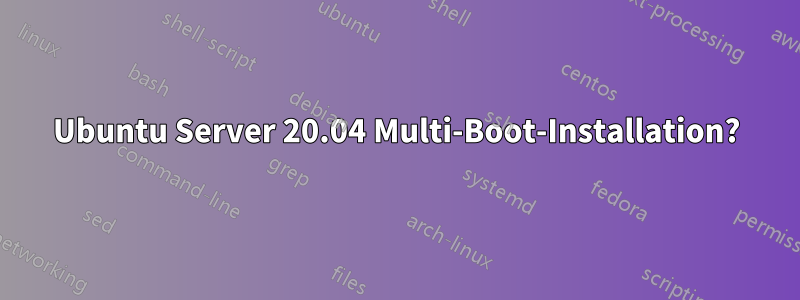 Ubuntu Server 20.04 Multi-Boot-Installation?