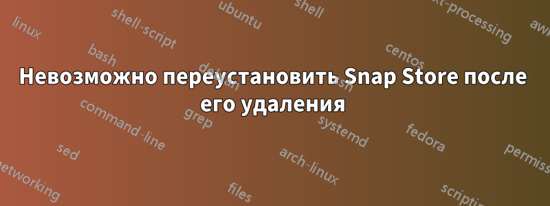 Невозможно переустановить Snap Store после его удаления