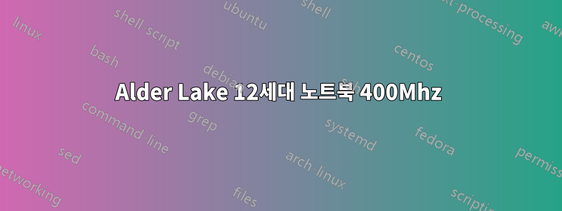 Alder Lake 12세대 노트북 400Mhz