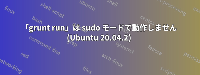 「grunt run」は sudo モードで動作しません (Ubuntu 20.04.2)