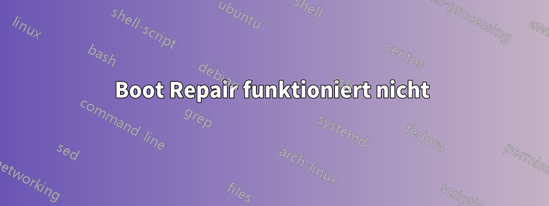 Boot Repair funktioniert nicht
