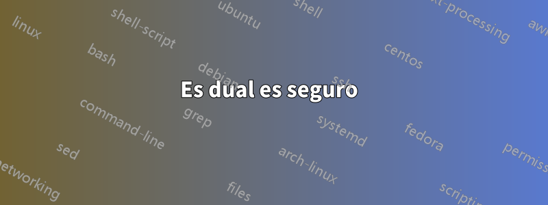 Es dual es seguro 