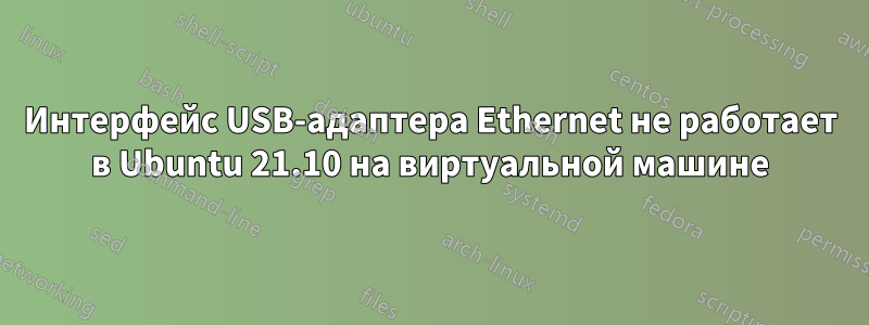 Интерфейс USB-адаптера Ethernet не работает в Ubuntu 21.10 на виртуальной машине