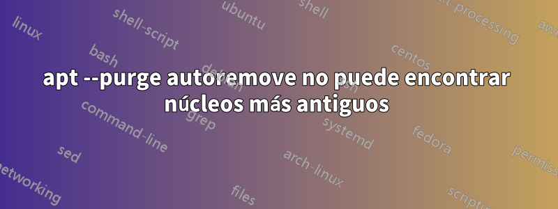 apt --purge autoremove no puede encontrar núcleos más antiguos