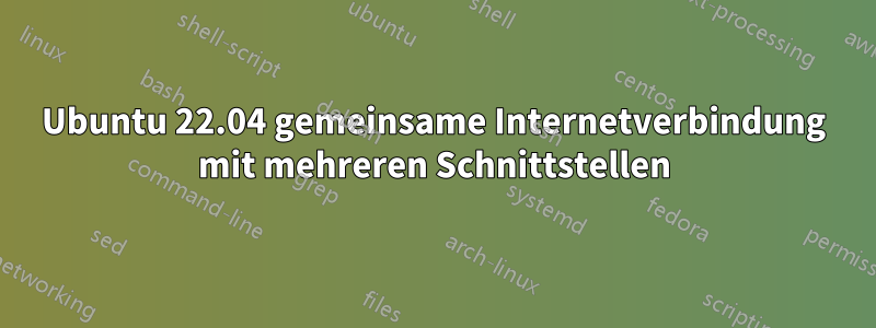 Ubuntu 22.04 gemeinsame Internetverbindung mit mehreren Schnittstellen