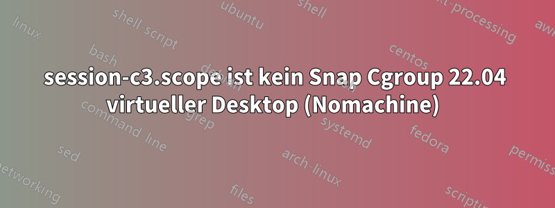 session-c3.scope ist kein Snap Cgroup 22.04 virtueller Desktop (Nomachine) 