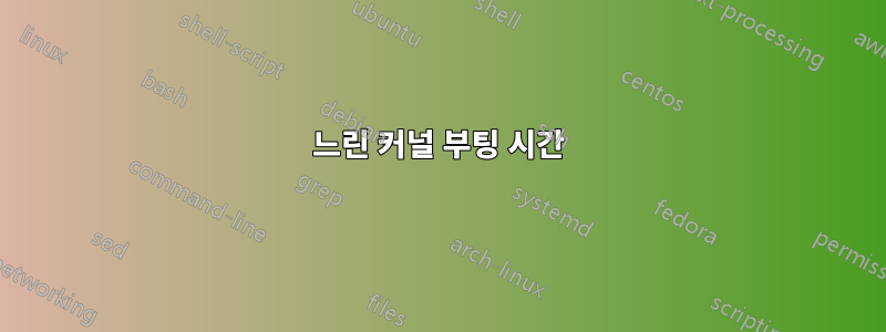 느린 커널 부팅 시간