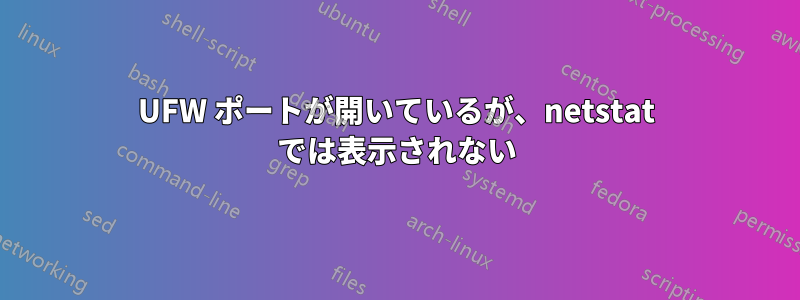 UFW ポートが開いているが、netstat では表示されない