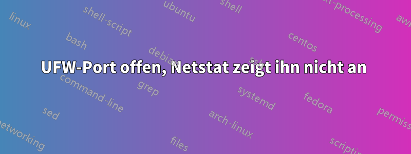 UFW-Port offen, Netstat zeigt ihn nicht an