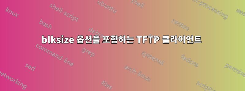 blksize 옵션을 포함하는 TFTP 클라이언트