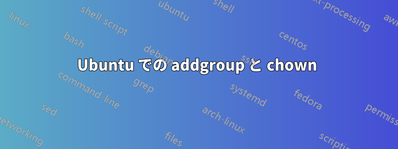 Ubuntu での addgroup と chown