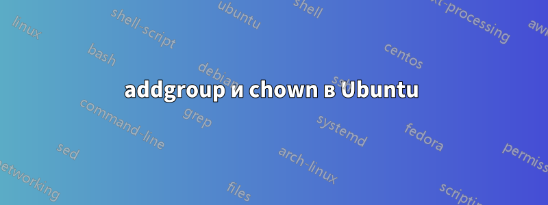 addgroup и chown в Ubuntu