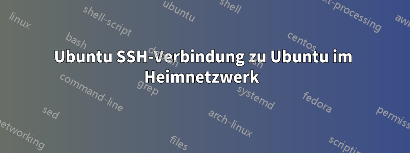 Ubuntu SSH-Verbindung zu Ubuntu im Heimnetzwerk 