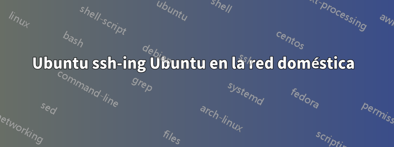 Ubuntu ssh-ing Ubuntu en la red doméstica 